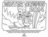 Winter Coloring Olympics Bingo Activities sketch template