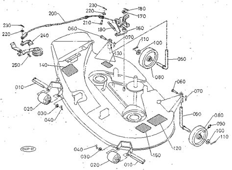 mower brake label diagram parts list  model  kubota parts riding mower tractor