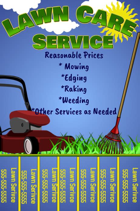 lawn mowing flyer template creative professional templates
