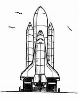 Shuttle Spaceship Spatiale Navette Kidsplaycolor Rocket Colorier sketch template