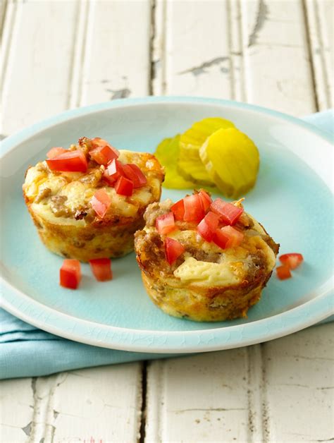 Healthified Mini Impossibly Easy Cheeseburger Pies