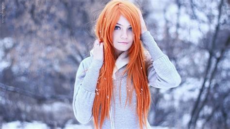 redhead snow wallpapers hd desktop and mobile backgrounds