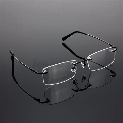 New Rimless Glasses Rx Optical Eyeglasses Memory Titanium Spectacles