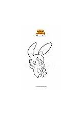 Plusle Pokemon sketch template