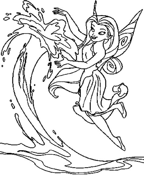 beautifull disney fairies silvermist coloring pages