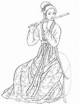 Dynasty Tang Chinawhisper Dynasties Flowing Waisted Sash 塗り絵 アクセス する Coloriage sketch template