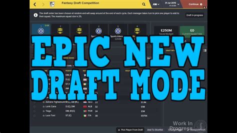 draft mode  football manager  youtube
