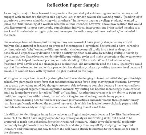 reflection paper guidelines