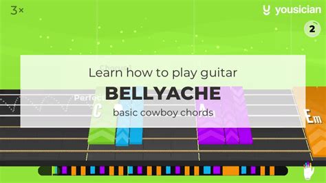 learn   play bellyache  guitar yousician