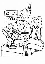 Coloring Pages Dental Teeth Care Kids Doctor Learn Health Take sketch template