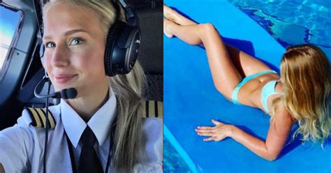 meet the super sexy swedish airplane pilot with the beautiful bikini