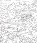 Coloring Fjords Kenai sketch template