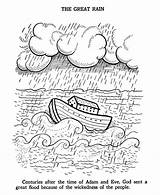 Ark Noahs Flood Kids Flooding Printable Designlooter sketch template