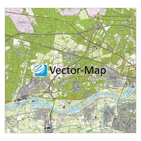 topografische kaart renkum gemeente plattegronden vector map