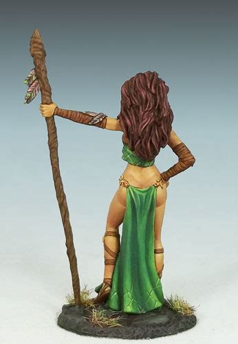 wood elf goddess avatar form visions in fantasy miniature lines