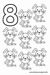 Number Eight Outline Coloring Rabbits Pages Flashcard Printable Numbers Flashcards Thelearningsite Info Al Preschool Worksheets Learning Click Bunnies Kids Printablee sketch template