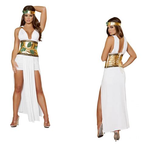 Sexy Cleopatra Costumes For Halloween White Sleeveless
