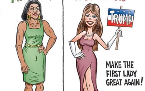 michelle and melania cartoon is it funny or offensive