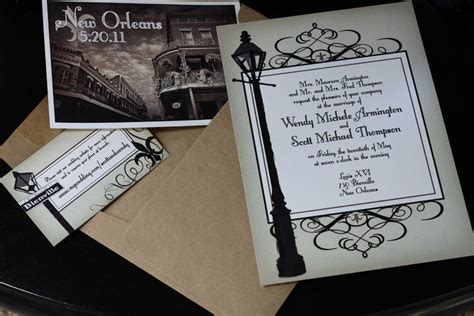 orleans themed wedding invitations abc wedding
