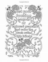 Coloring Adult Word Pages Books Swear Book Off Choose Board Printable Color Flowers sketch template