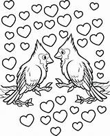 Coloring Birds Pages Valentines Valentine Disney Bird Princess Printable Getcolorings Print sketch template