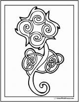Celtic Flower Coloring Pages Knot Irish Colorwithfuzzy Scotland Printable Thistle Scottish sketch template