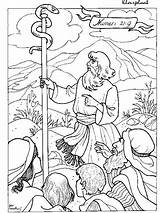 Coloring Moses Serpent Stab Schlange Mozes Preschoolers Religionsunterricht Ec0 Nadab Abihu Bibel Besuchen Serpiente Dominical Wilderness Bronce sketch template
