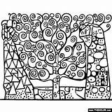 Klimt Gustav Thecolor Coloriage Albero Dessin Caravaggio sketch template