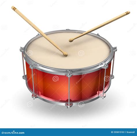 rode trommel met trommelstokken stock illustratie illustration  spel melodie