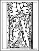 Rosary Stations Mysteries Lent Saintanneshelper Booklet Sorrowful sketch template