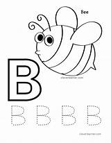 Letter Preschool Coloring Alphabet Sheets Bee Worksheets Writing Worksheet Pages Printable Activities Practice Cleverlearner Kindergarten Bees Children Colour Toddlers Learning sketch template