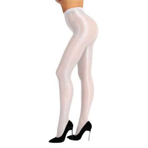 womens high waist oil shine glossy shape body pantyhose silk stocking