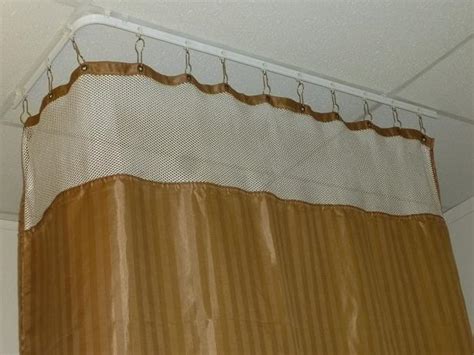 bathroom round curtain tracks abda window fashions