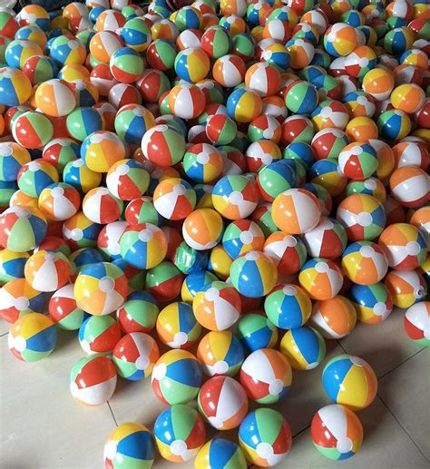 colourful  mini inflatable balls rainbowed colours