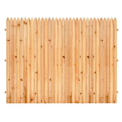 ft   ft cedar doweled pro stockade fence panel   home depot