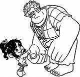 Coloring Pages Ralph Vanellope Wreck Getdrawings Getcolorings sketch template