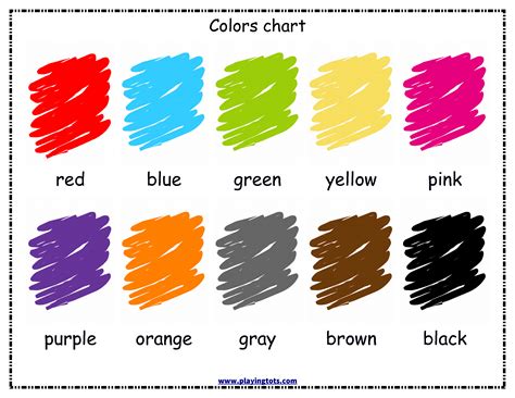 printable color chart template business psd excel word