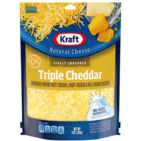 kraft triple cheddar finely shredded cheese  oz bag walmartcom