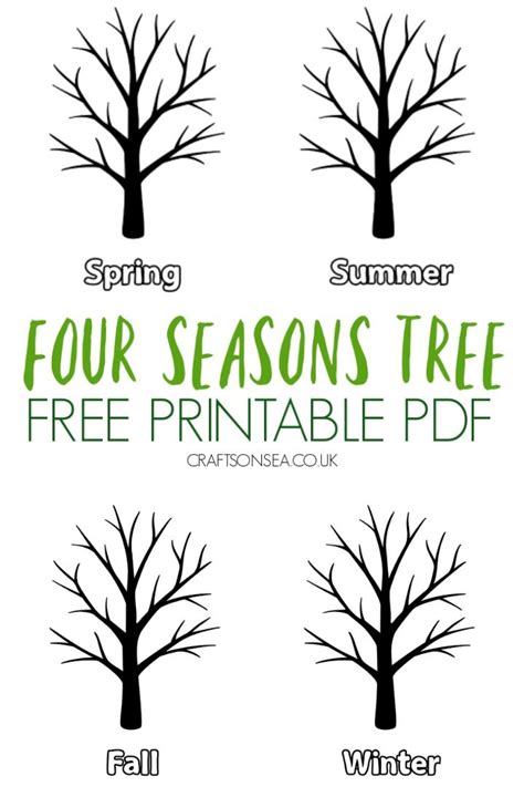 seasons tree template  printable seasons preschool seasons