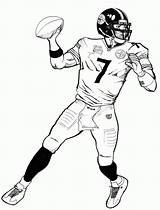 Quarterback Superbowl Coloringhome Getcolorings sketch template