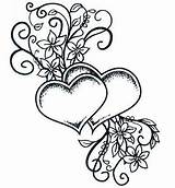 Hearts Entwined Strychu Stempel Body Sklepik Create4fun Mandala Getdrawings Hart sketch template