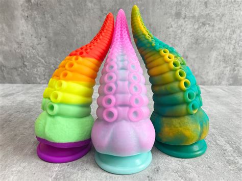 Colorful Octopus Realistic Dildo Tentacle Adult Toy Anal Plug Etsy