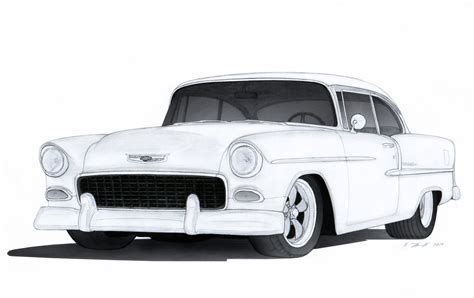 chevrolet bel air drawing  vertualissimo  deviantart