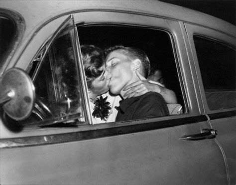 Teens 1950s Teenagers Necking In Car 1954 Old