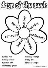 Days Week Coloring Grade Worksheet Activity English จาก นท Wordpress Adam กห แบบ ฝ sketch template