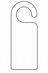 Hanger Hangers Cutout Doorknob Outline Addictionary sketch template