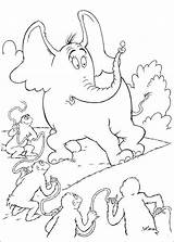 Horton Coloring Pages Hears Who Seuss Dr Book Color Kids Info Cat Last Fun Popular sketch template