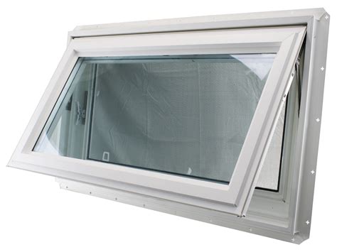 Awning Window 36 X 20 Double Pane Tempered Glass Pvc Frame Walmart