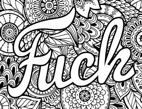 curse word coloring pages printable  getcoloringscom