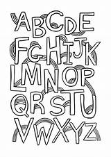 Rainbow Alphabet sketch template
